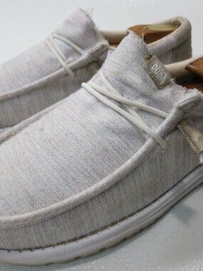 Hey Dude Rubber Beige Comfort Boat Deck Men's Casual Footwear Shoe Loafers 10 43